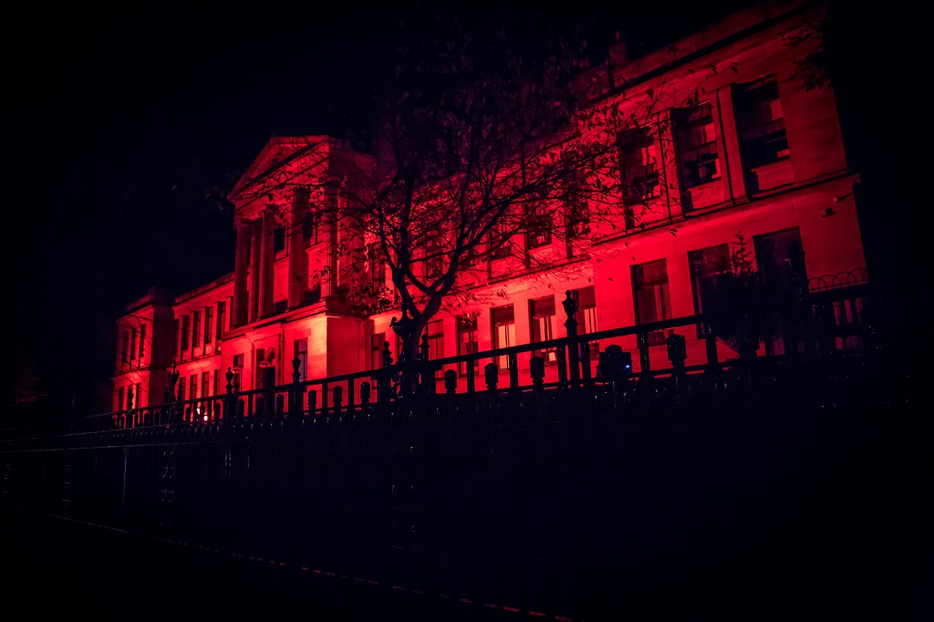 Kelvinside Academy will be lit up red