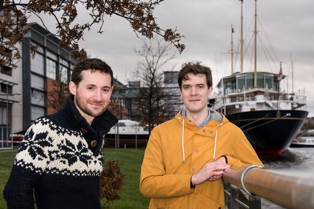 Port of Leith Distillery founders Ian Stirling and Paddy Fletcher at Leith Docks