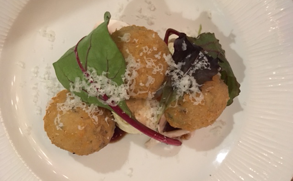 Wild mushroom arancini