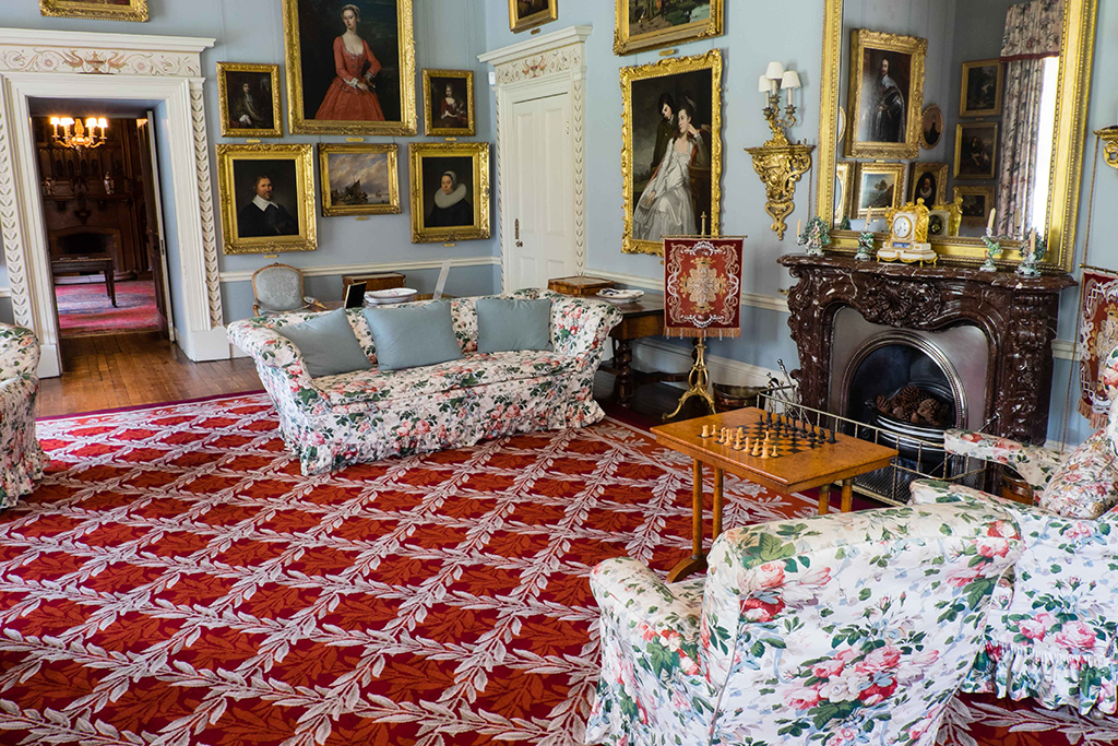 The drawing room at  Brodie Castle