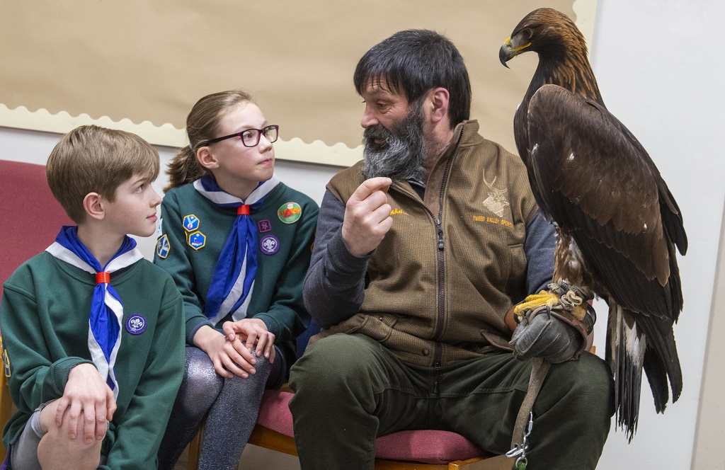 Innerleithen Scouts launched the new UK initiative to safeguard the future of Golden Eagles earlier this year (Photo: Phil Wilkinson)

