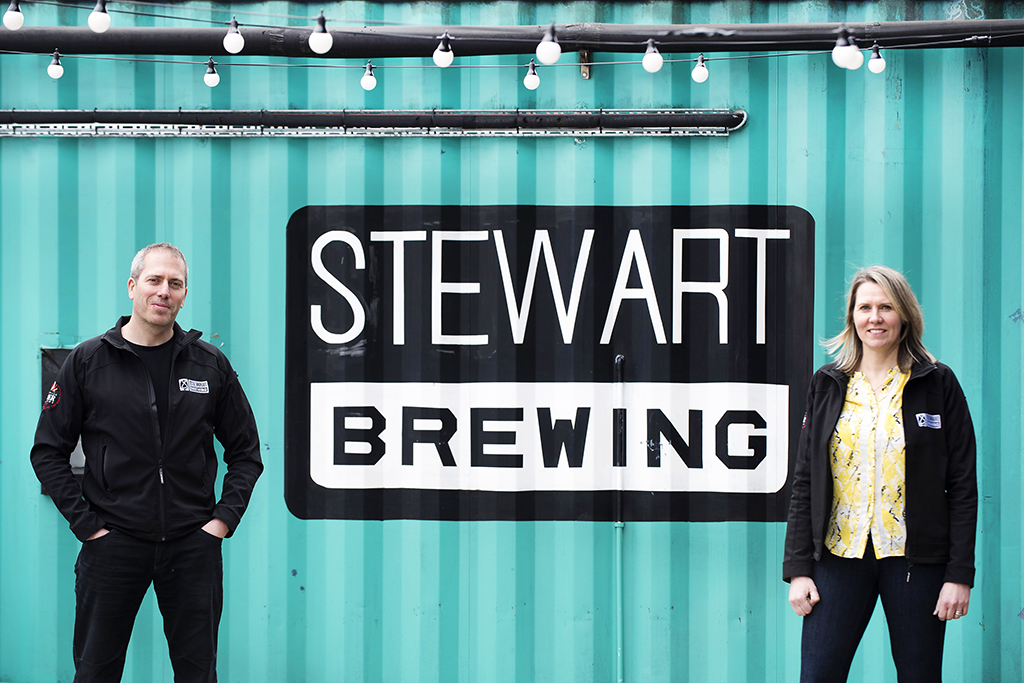 Steve and Jo Stewart the owners of Stewart's brewing. (Photo: Julie Howden)