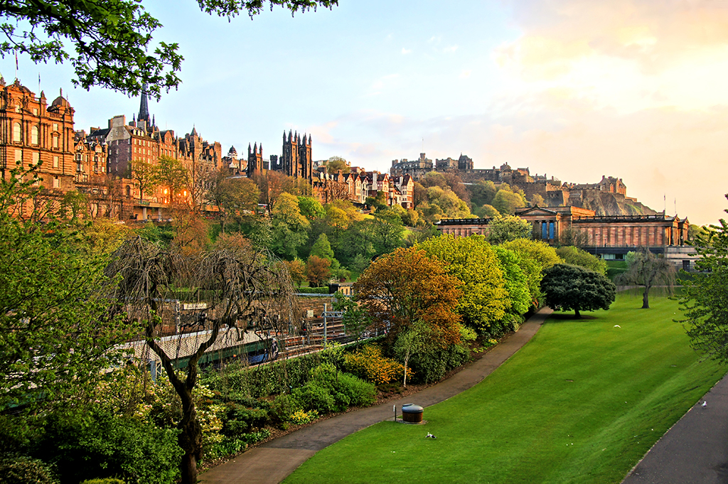 Princes Street Gardens in Edinburgh