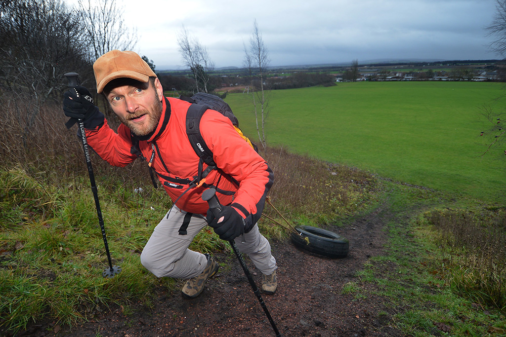 Richard in training around the canals of West Lothian (Photo: Jon Savage)