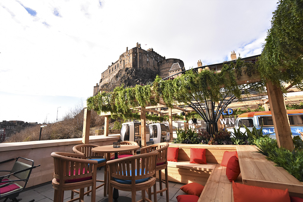 The new establishment's roof terrace 