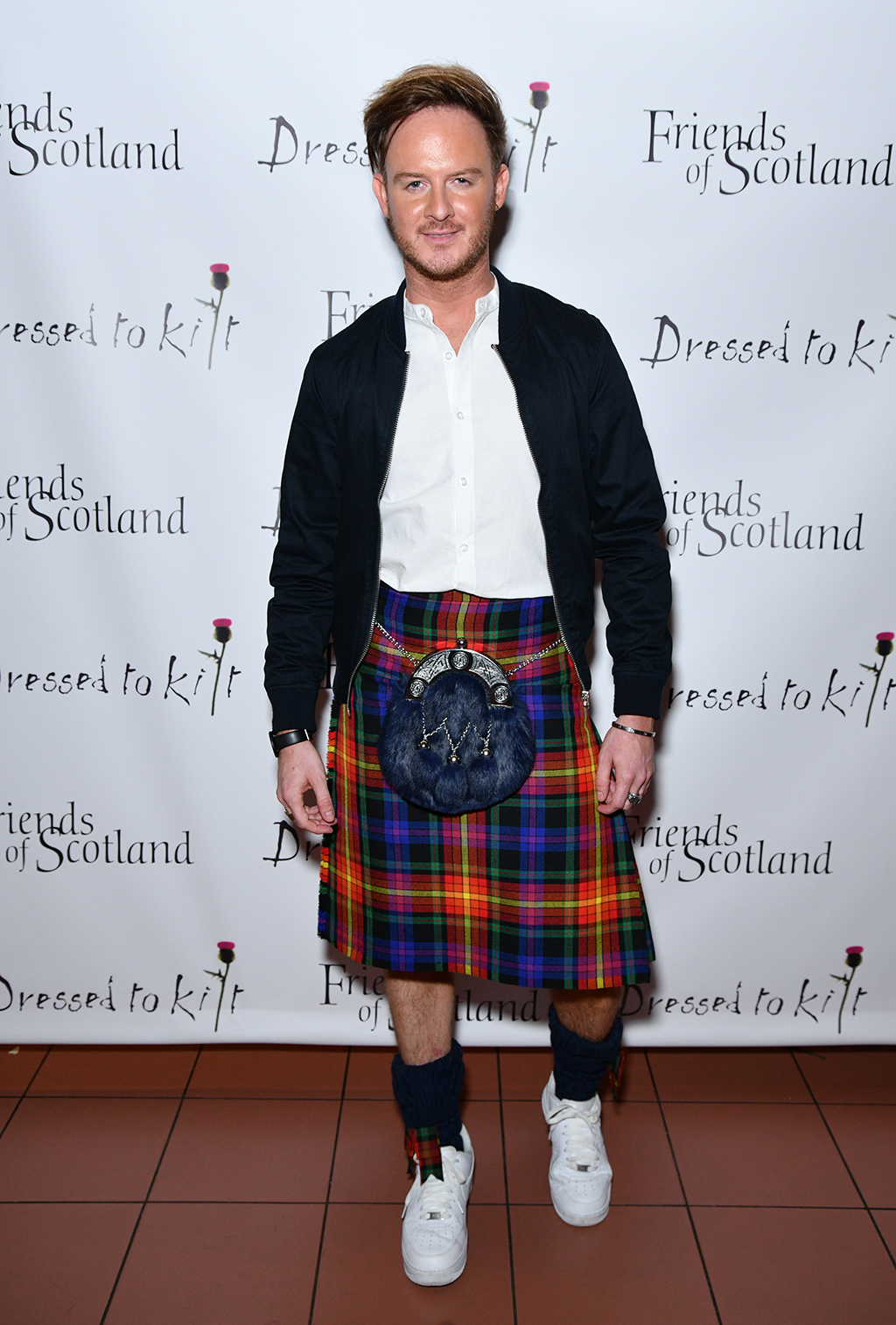 Phil Machugh attends  Dressed To Kilt in New York City to launch the Pride of LGBT tartan (Photo by Jared Siskin/Getty Images for Dressed to Kilt)