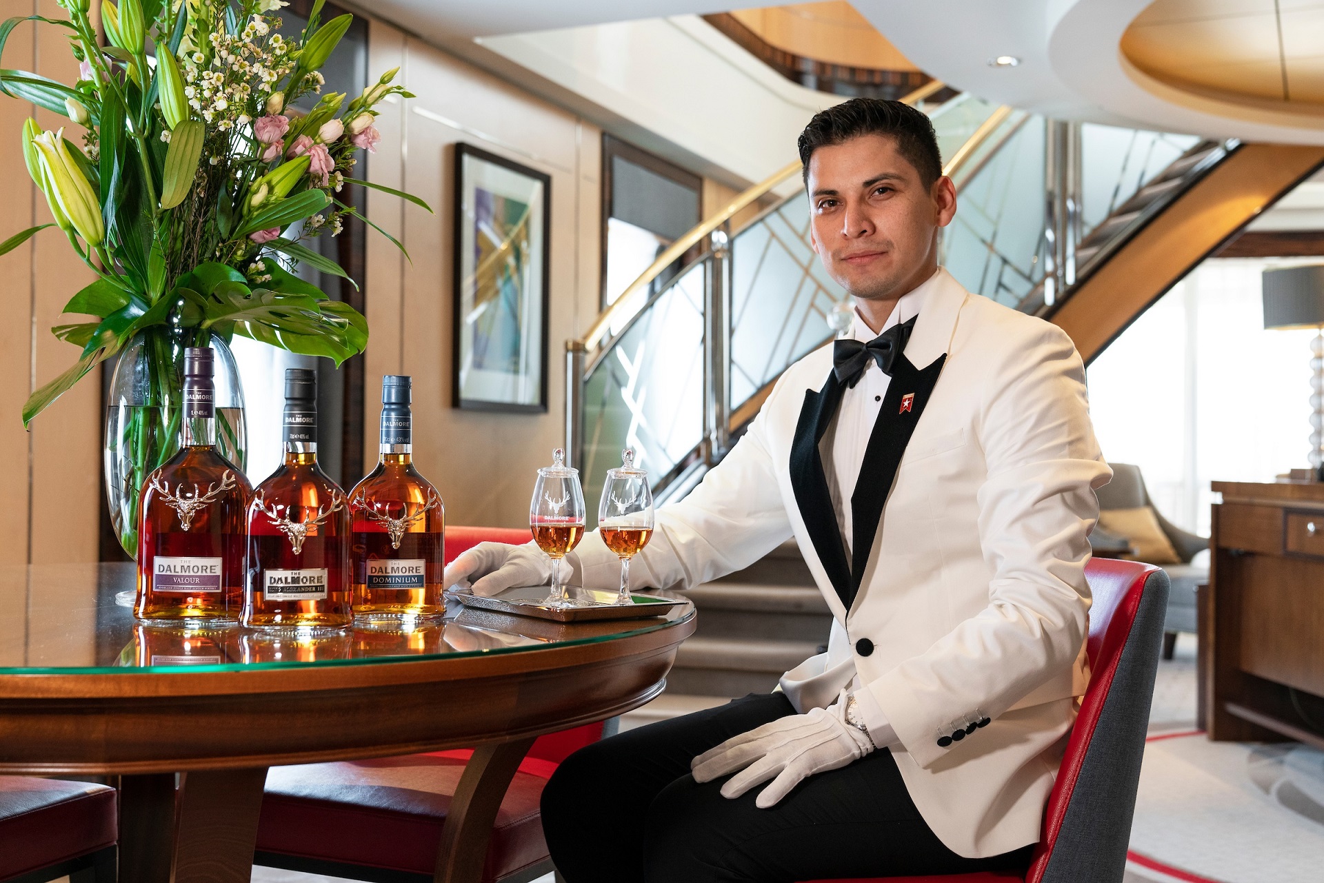 The whisky flight onboard The Queen Mary 2