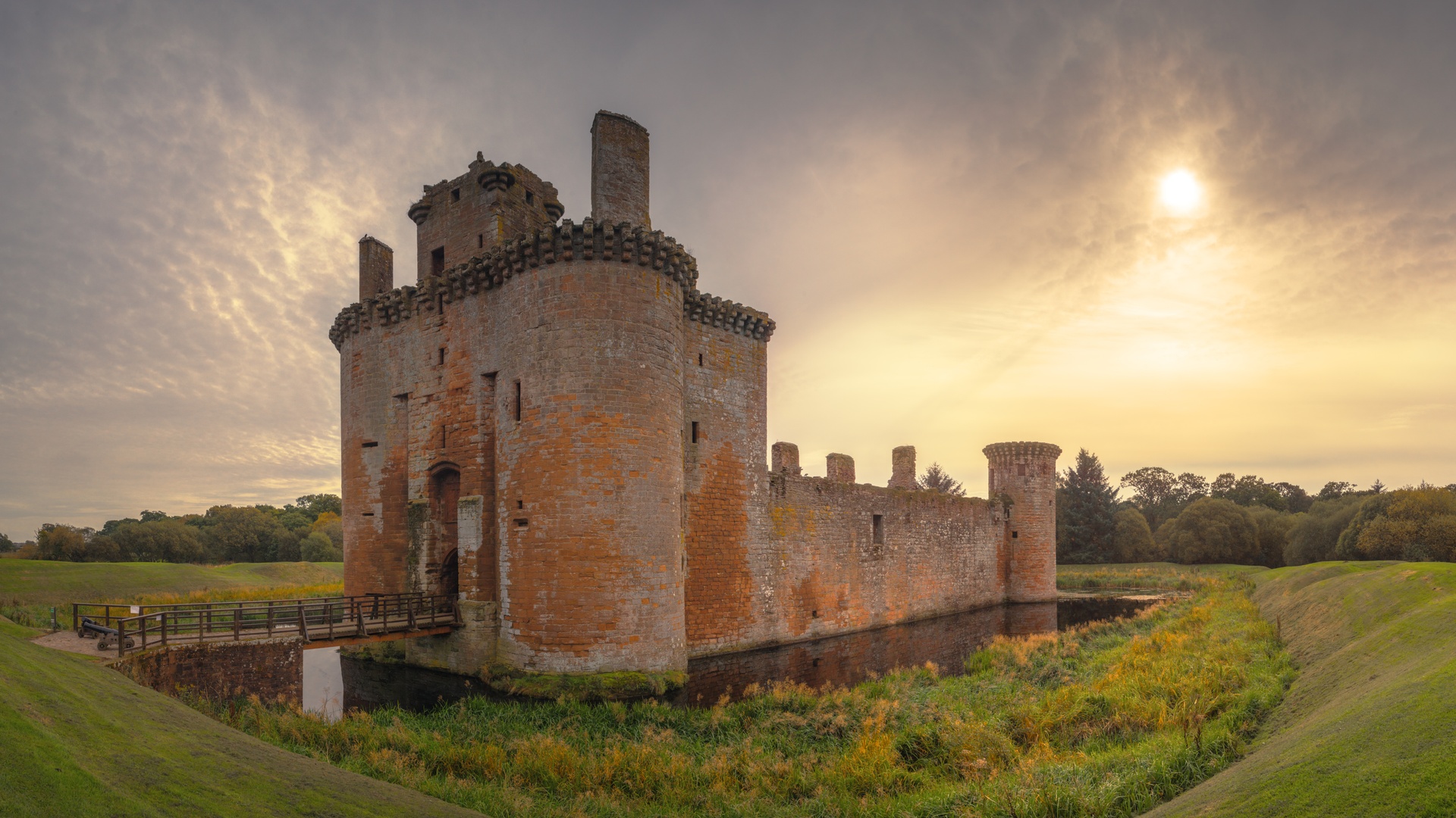 Caerlaverock Castle situated near Dumfries