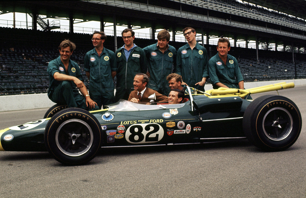 Jim Clark after winning the Indy 500 1965 (Photo: Jim Clark Trust) 