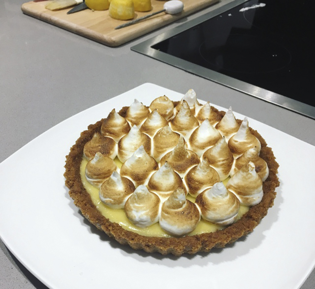 Lemon meringue pie made by GBBO's very own Ruby Bhogal. 