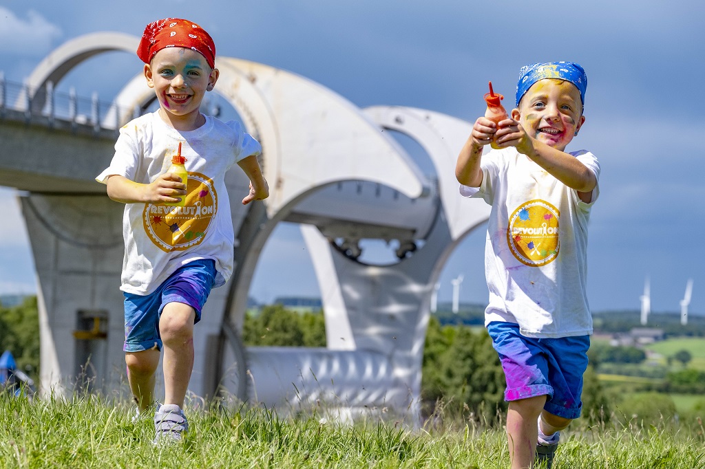 A kids' paint battle will take place 29  June at The Falkirk Wheel at 3.15pm (Photo: Peter Devlin)