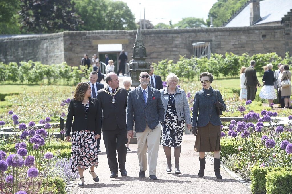 HRH Princess Anne and other dignitaries, at the officially reopening of Saughton Park (Photo: Greg Macvean)