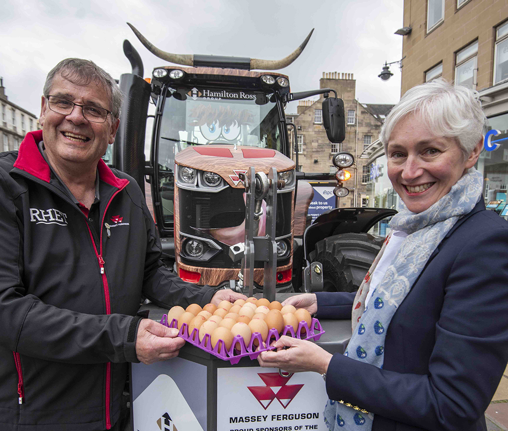 George Lawrie, chairman of the RHET board pictured with Carina Contini
