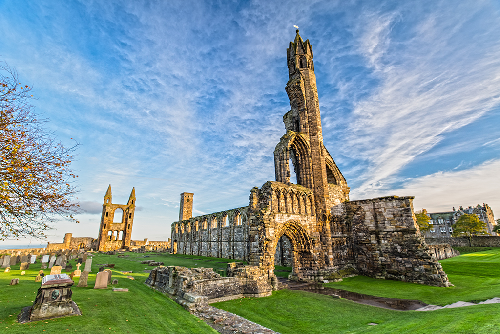 The remains of St Andrews Cathedral