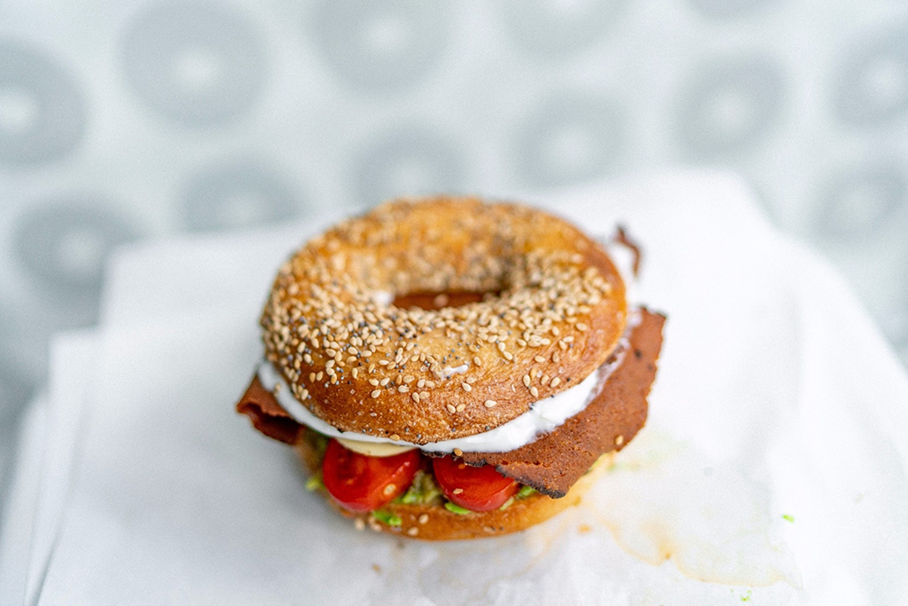 The Who's The Vegan Daddy bagel from Bross Bagels