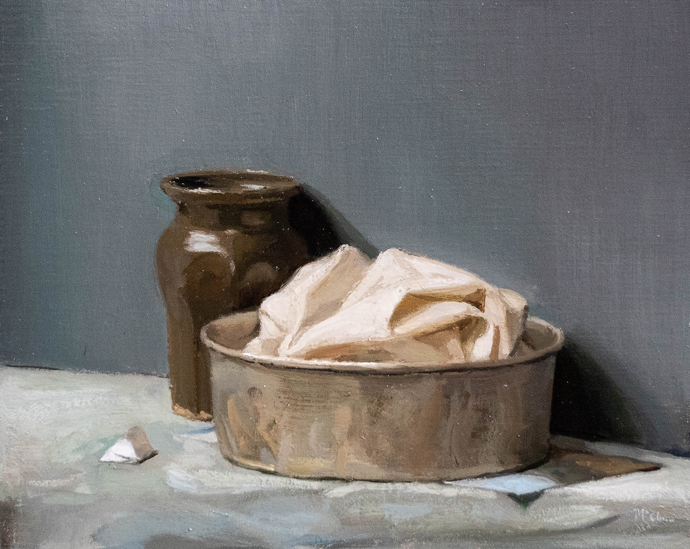 Ewan McClure, Baker's Cloth, 2018, oil on canvas, 33 x 42cm