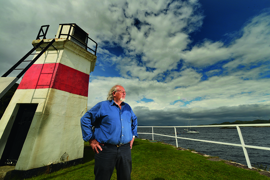 John takes in the view from the Crinan lighthouse (Photo: Angus Blackburn)