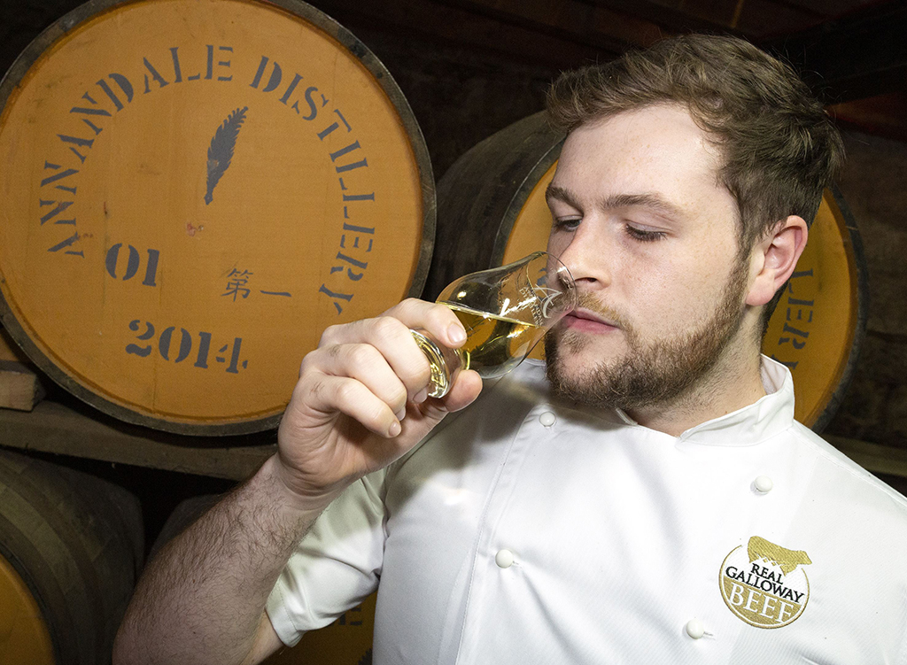 Fraser Cameron, sous chef at Annandale Distillery and The Globe Inn