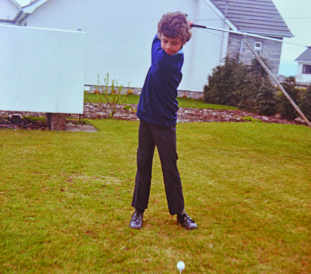 Andrew had an impressive swing, even at an early age (Photo: Andrew Coltart)