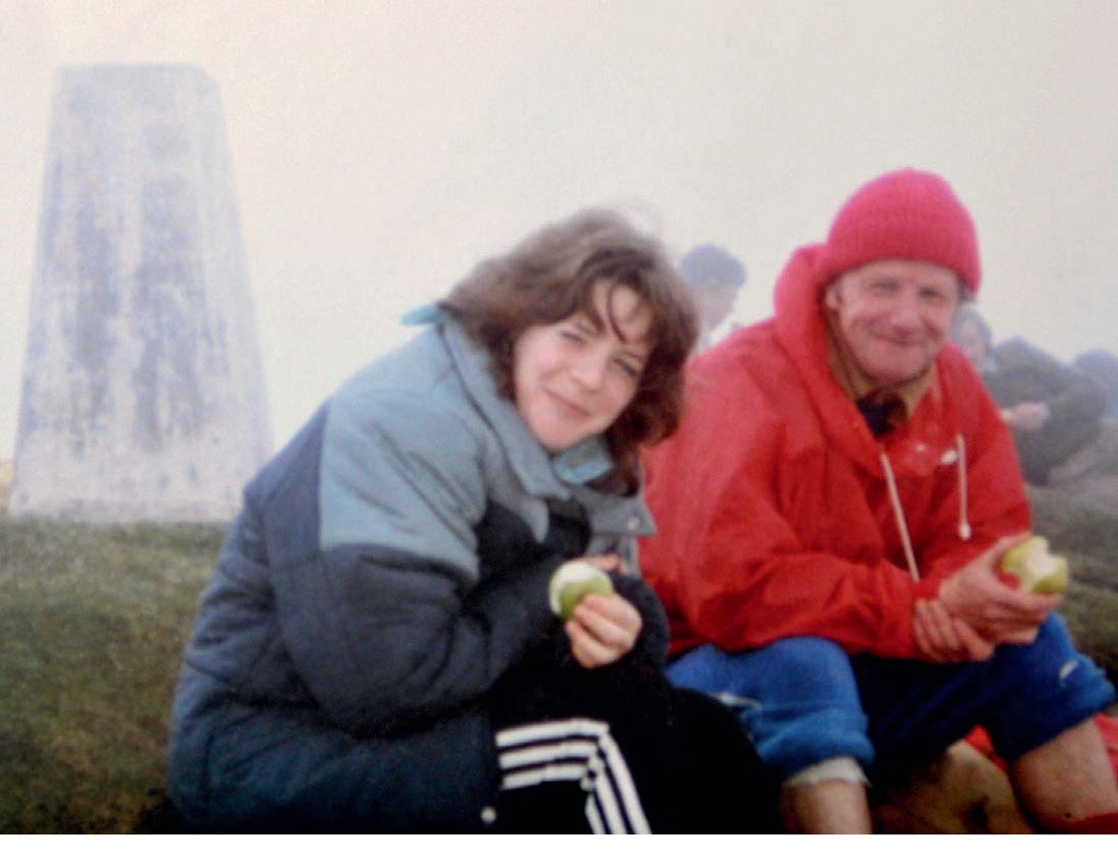 Hazel Irvine climbing Ben Lomond with her dad (Photo: Hazel Irvine)