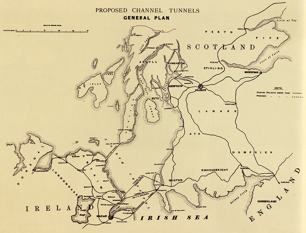 Several routes were proposed for the crossing