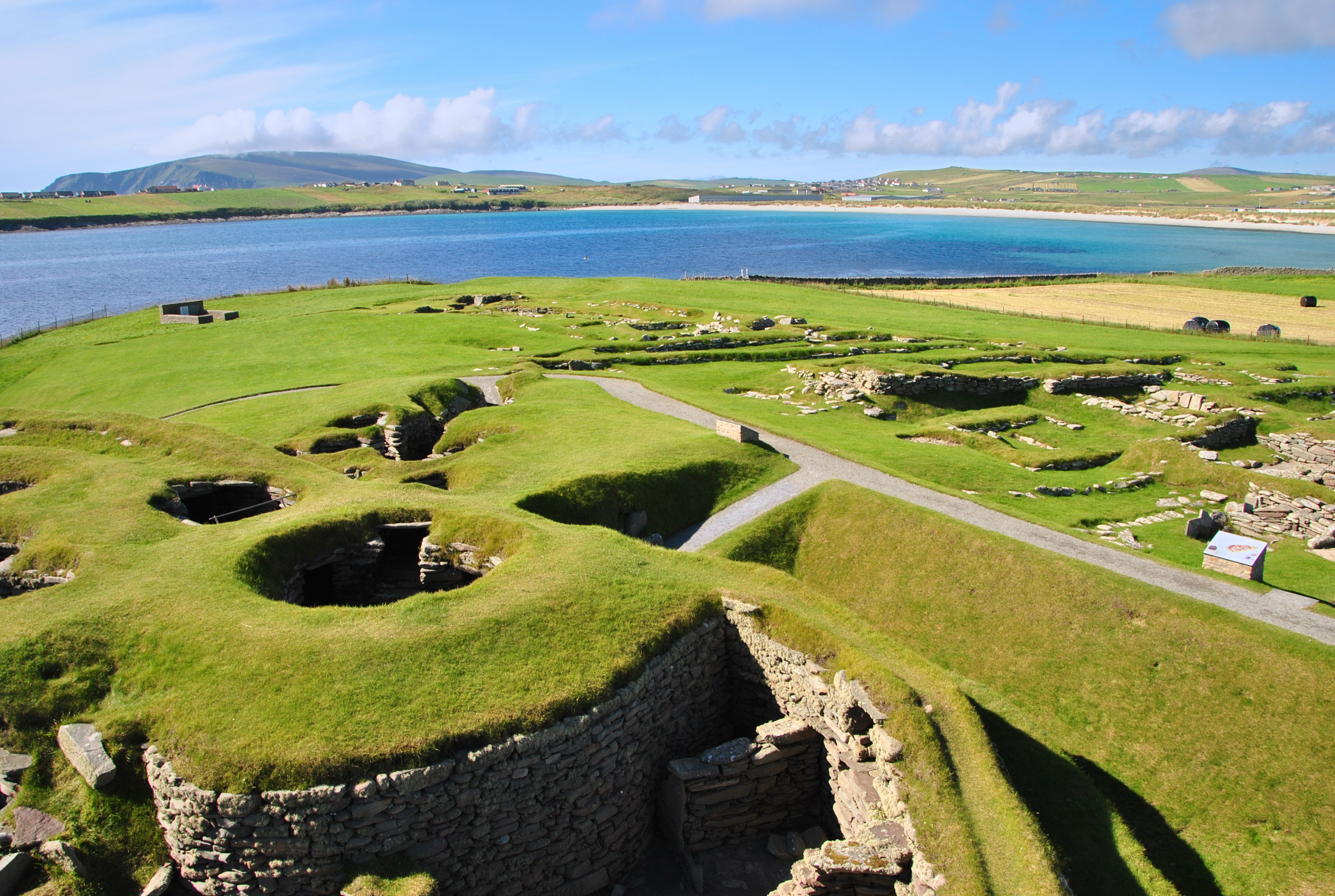 The prehistoric village Jarlshof, on the Shetland Islands