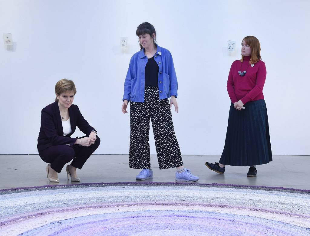 First Minister Nicola Sturgeon visits Studio Pavilion at House For an Art Lover as part of Art in Action (Photo: Julie Howden)