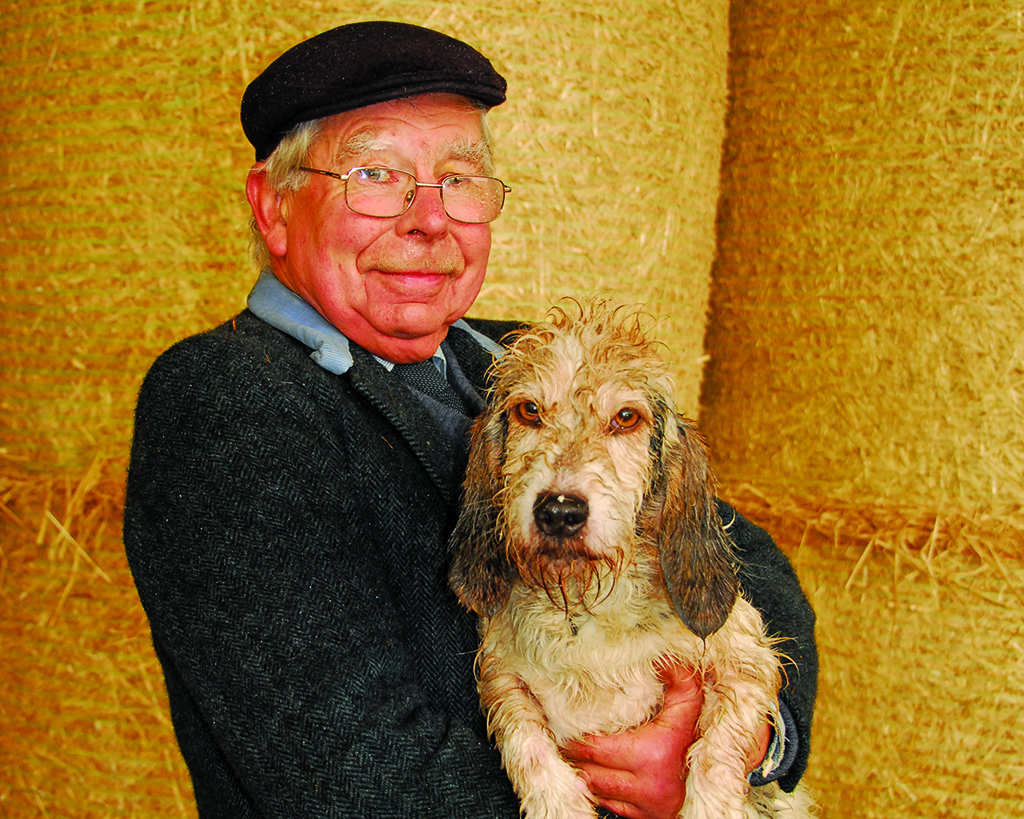 Robert Thorne with a drookit mutt