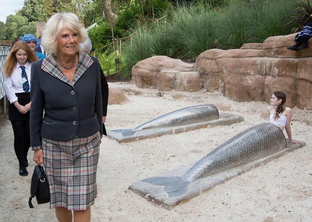 HRH Camilla, Duchess of Rothesay, is shown around the grounds of  Moat Brae (Photo: David Cheskin)