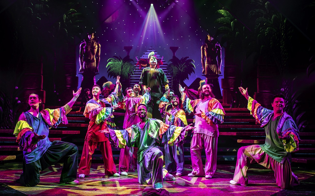 The cast of Joseph &amp; The Amazing Technicolor Dreamcoat  (Photo: Pamela Raith)