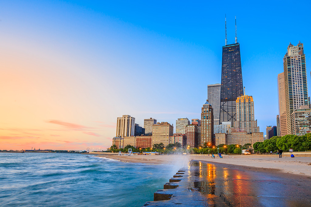 Chicago is a beautiful blend of city and beach life.
