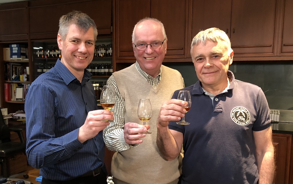 Highland Park's whisky masters Gordon Motion, John Ramsay and Max Mcfarlane