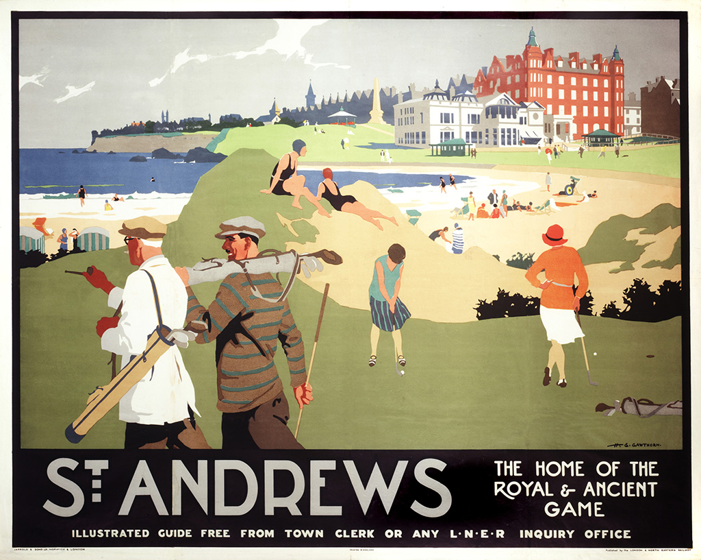 A poster advertising St Andrews, produced by the LNER