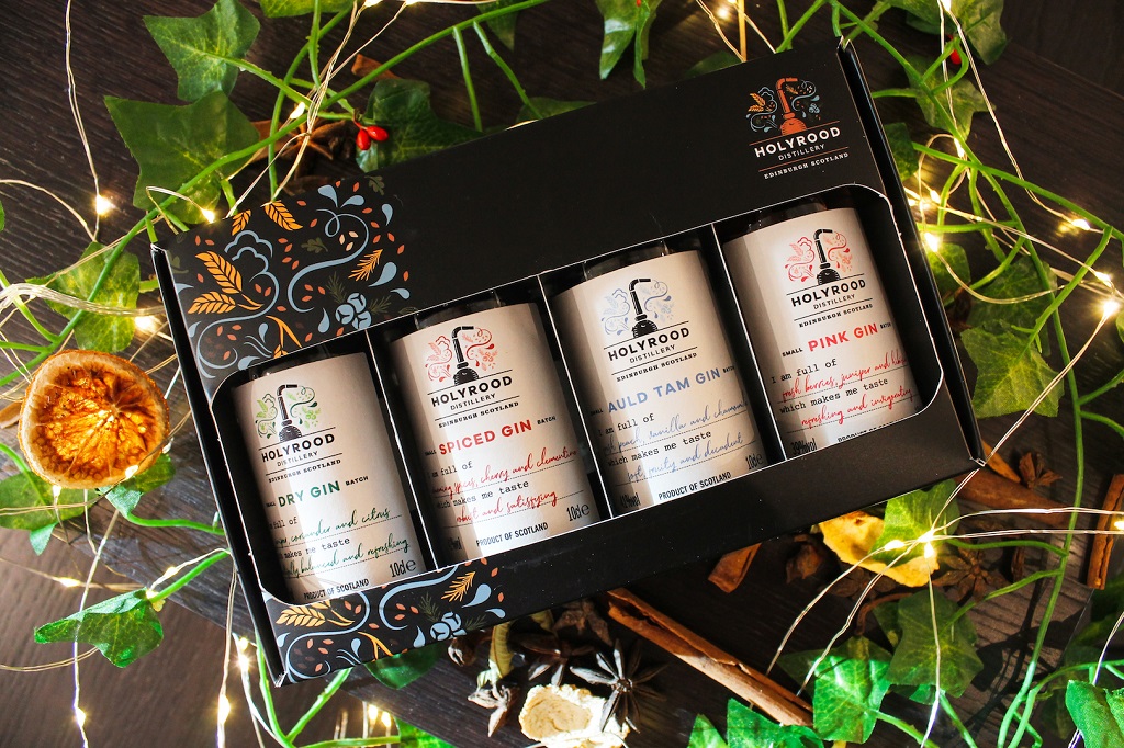 Holyrood Distillery - selection of gins in a gift box