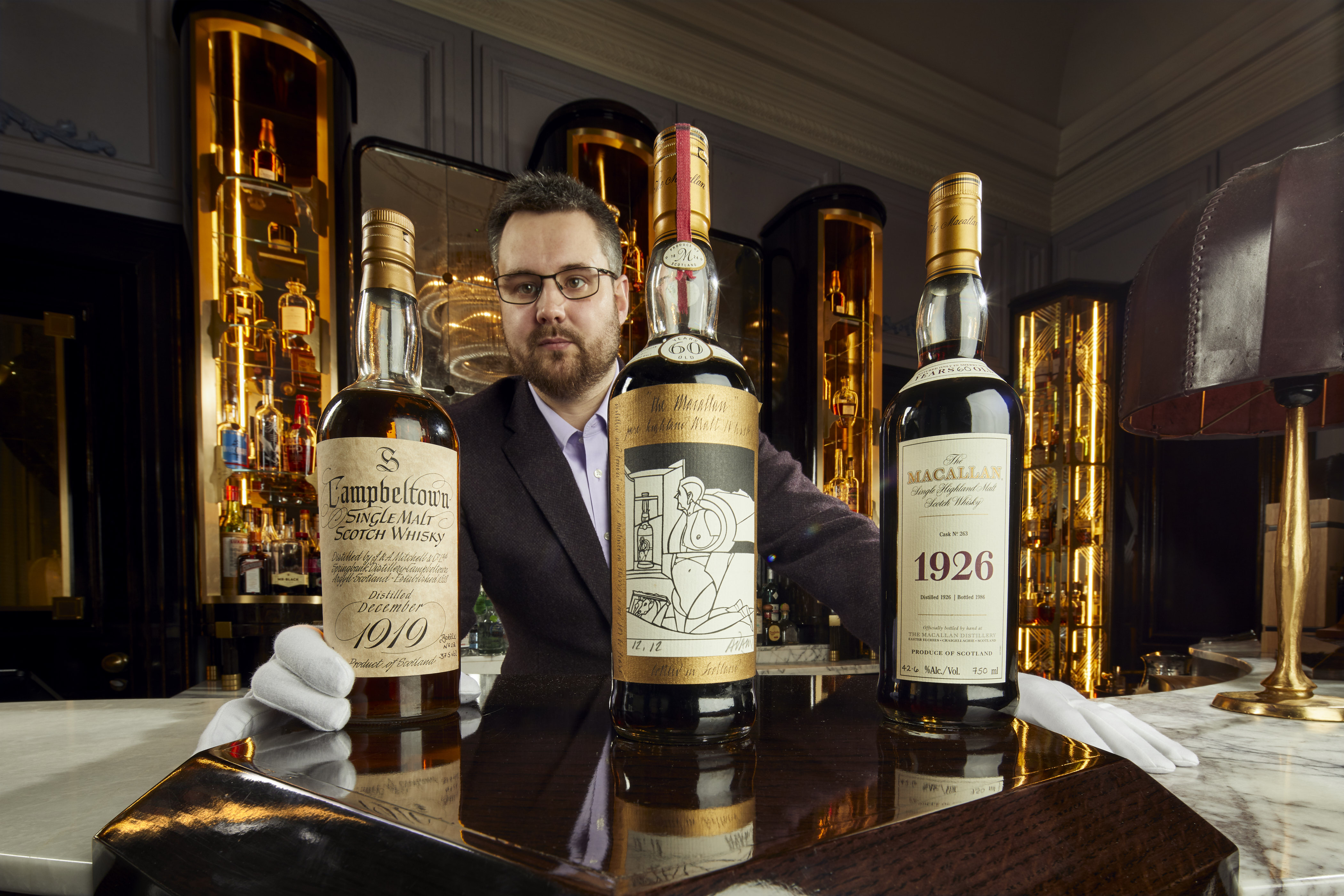 Whisky Auctioneer founder, Iain McClune, at The Gleneagles Hotel American Bar (Photo: Peter Dibdin)
