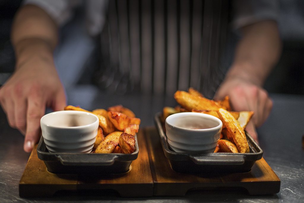 Twice cooked duck fat chips.