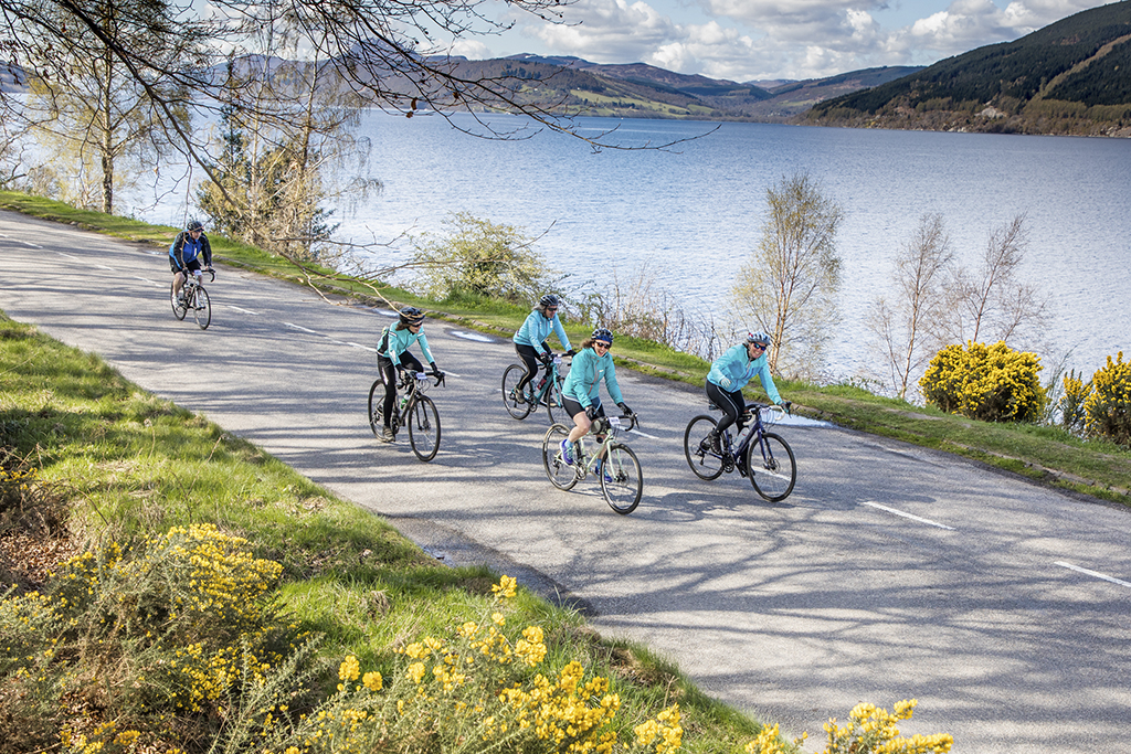 Riders on south side of Loch Ness during Etape Loch Nes (Photo: Paul Campbell)