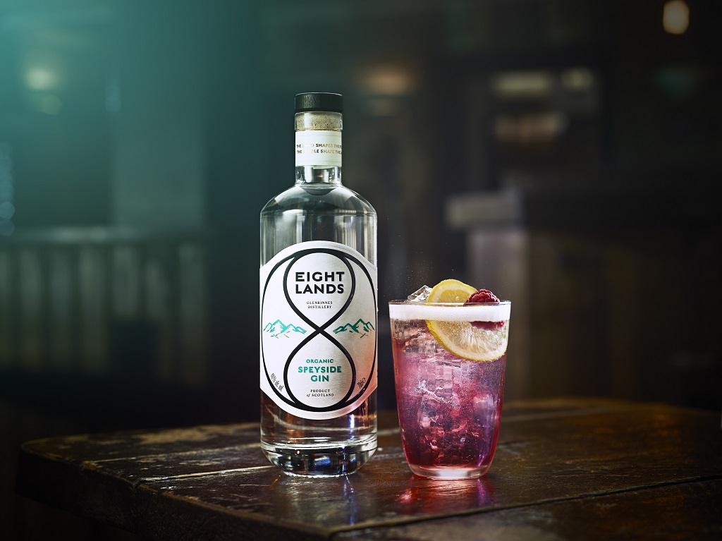 Raspberry Highball with Eight Lands Gin