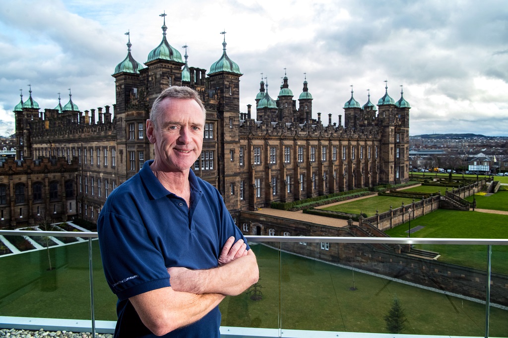 Neil Davidson in his new home at The Crescent, Edinburgh