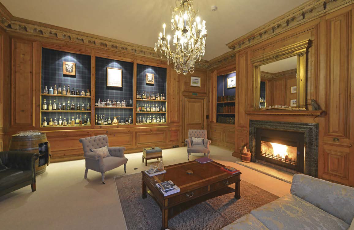 The wood panelling in the Whisky Library has been restored (Photo: Angus Blackburn)
