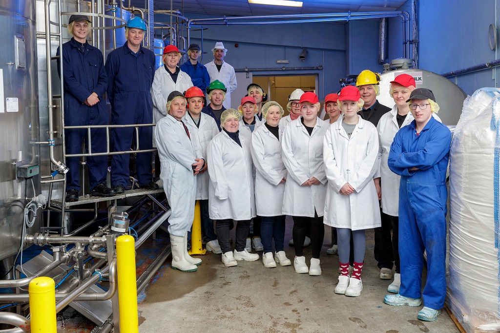 Mackie's staff at the Aberdeenshire farm (Photo: Ross Johnston/Newsline Media