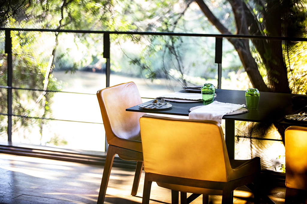 Dining on the deck.