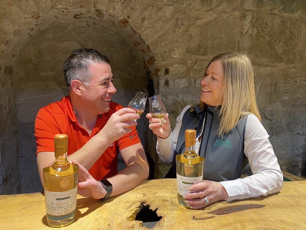 Stirling Distillery co-founders Cameron and June McCann