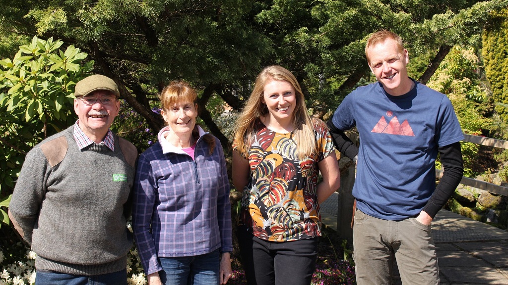 The Beechgrove presenters George Anderson, Carole Baxter, Kirsty Wilson and Brian Cunningham (Photo: Tern TV/BBC Scotland)