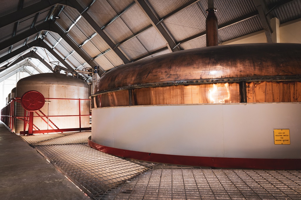 A mash tun at the Falkirk Distillery