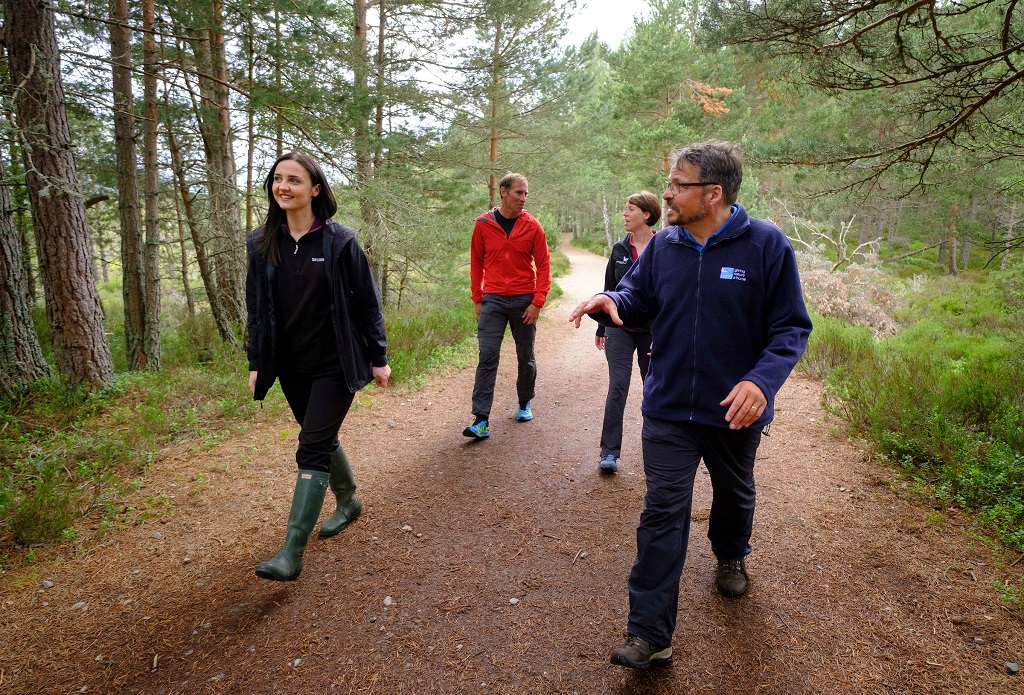 Mairi McAllan (Minister for Environment, Biodiversity &amp; Land Reform) is shown the work that is currently ongoing