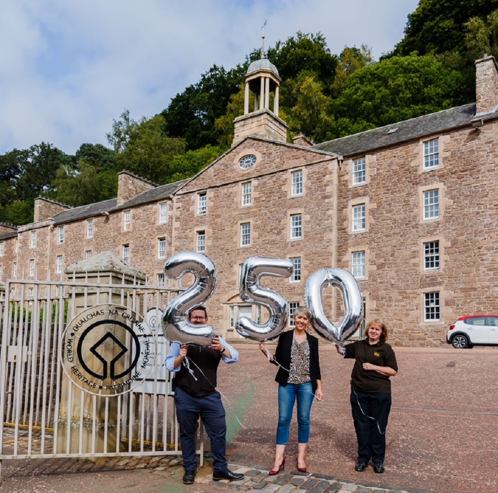 John Baxter, Jane Masters and Lea Barrie at New Lanark