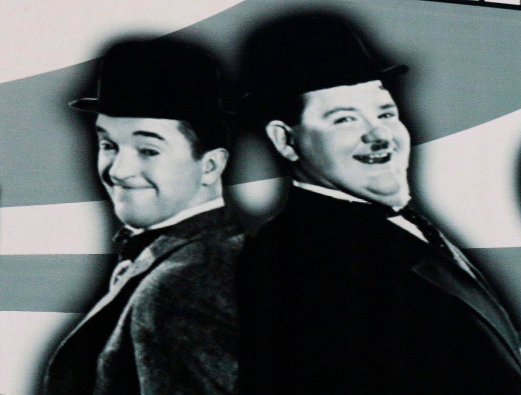 Cinema legends Stan Laurel and Oliver Hardy