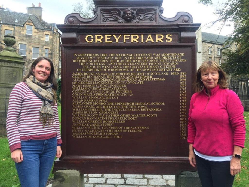 Parish associate Gillian Couper and with elder Alison Noble