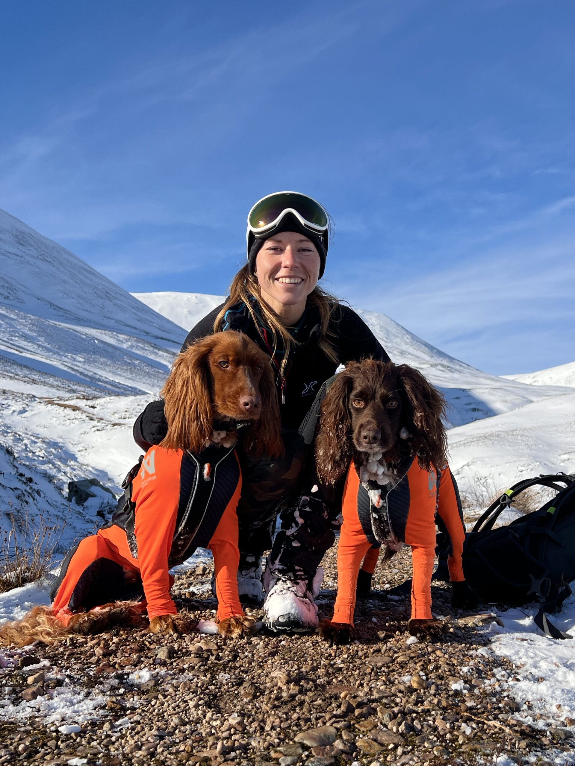 Hollie Jenkins with dogs Hugo and Spencer